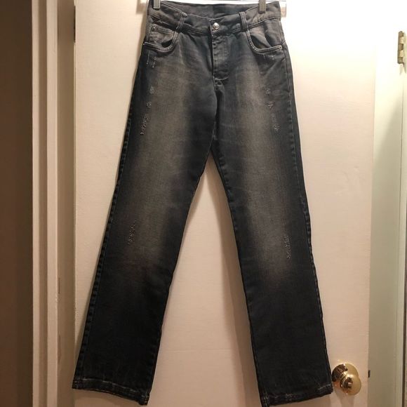 Dior for Girls, Distressed Gray Jeans, Sz 12A NWOT - Picture 8 of 8